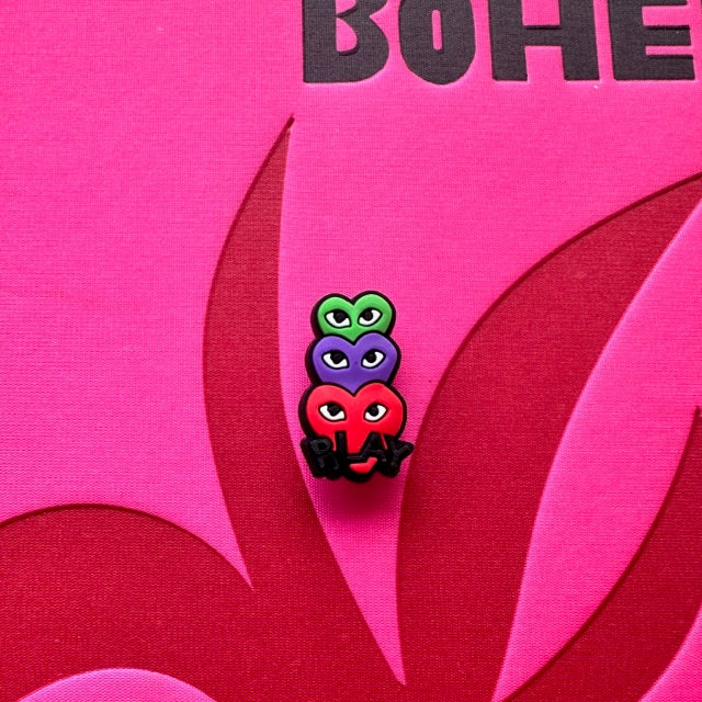 Comme Des Garcon Heart Stack Croc Charm