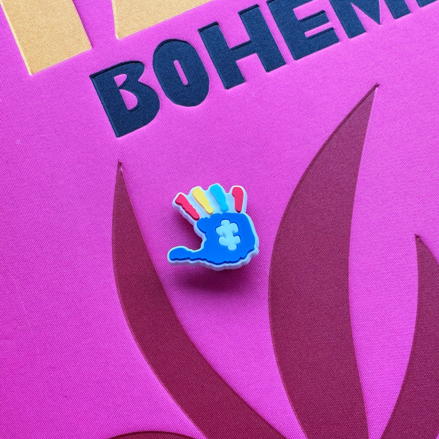 Autism Handprint Croc Charm