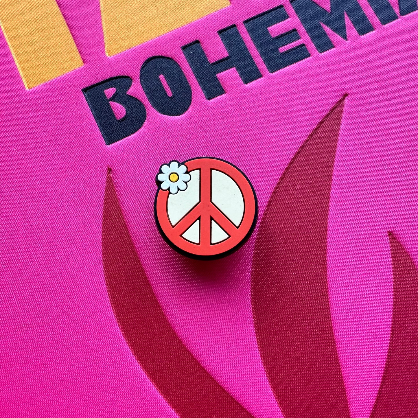 Peace Symbol With Daisy Croc Charm