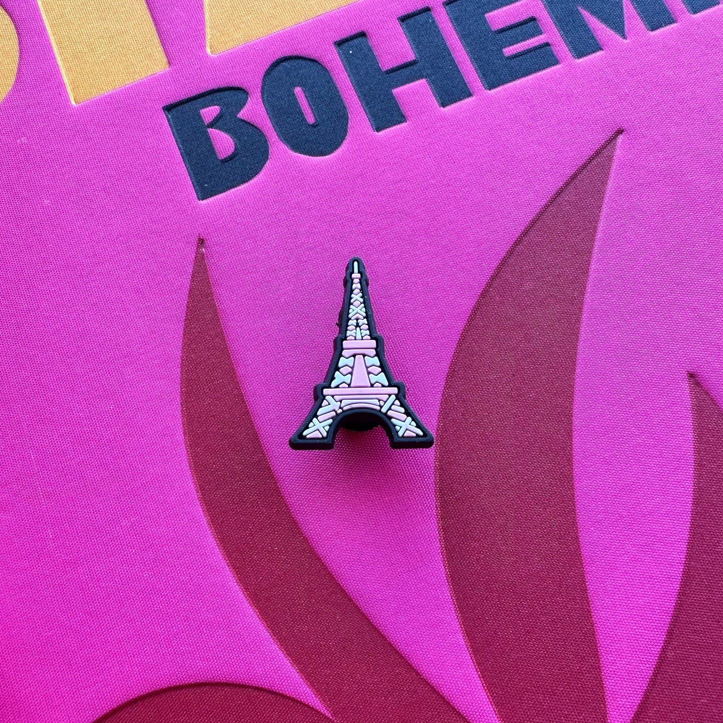 Pink Eiffel Tower Croc Charm