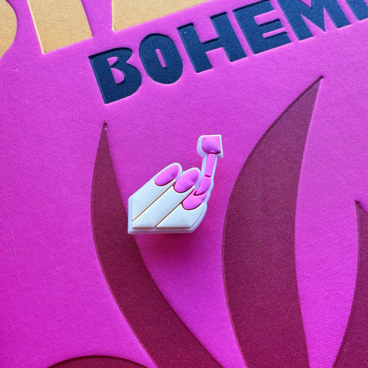 Pink Nails Croc Charm