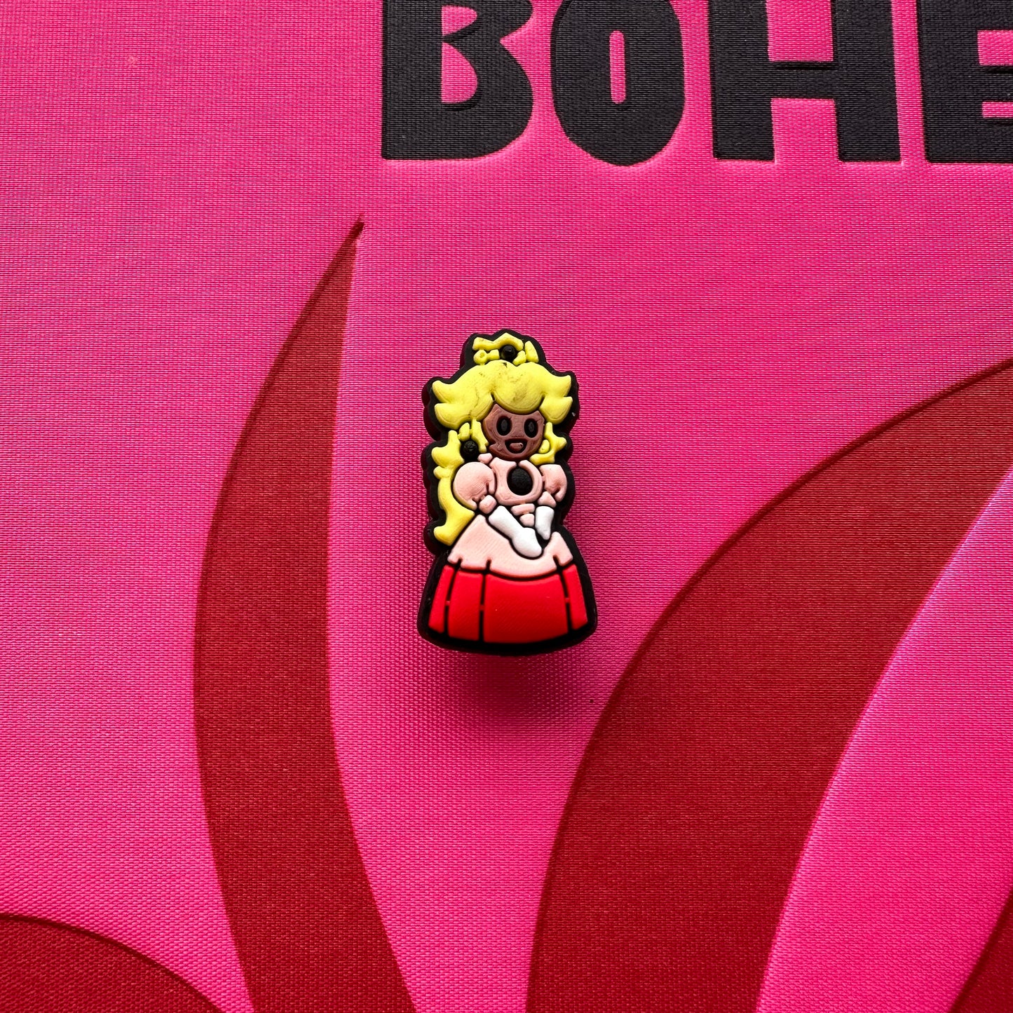 Black Princess Peach Croc Charm