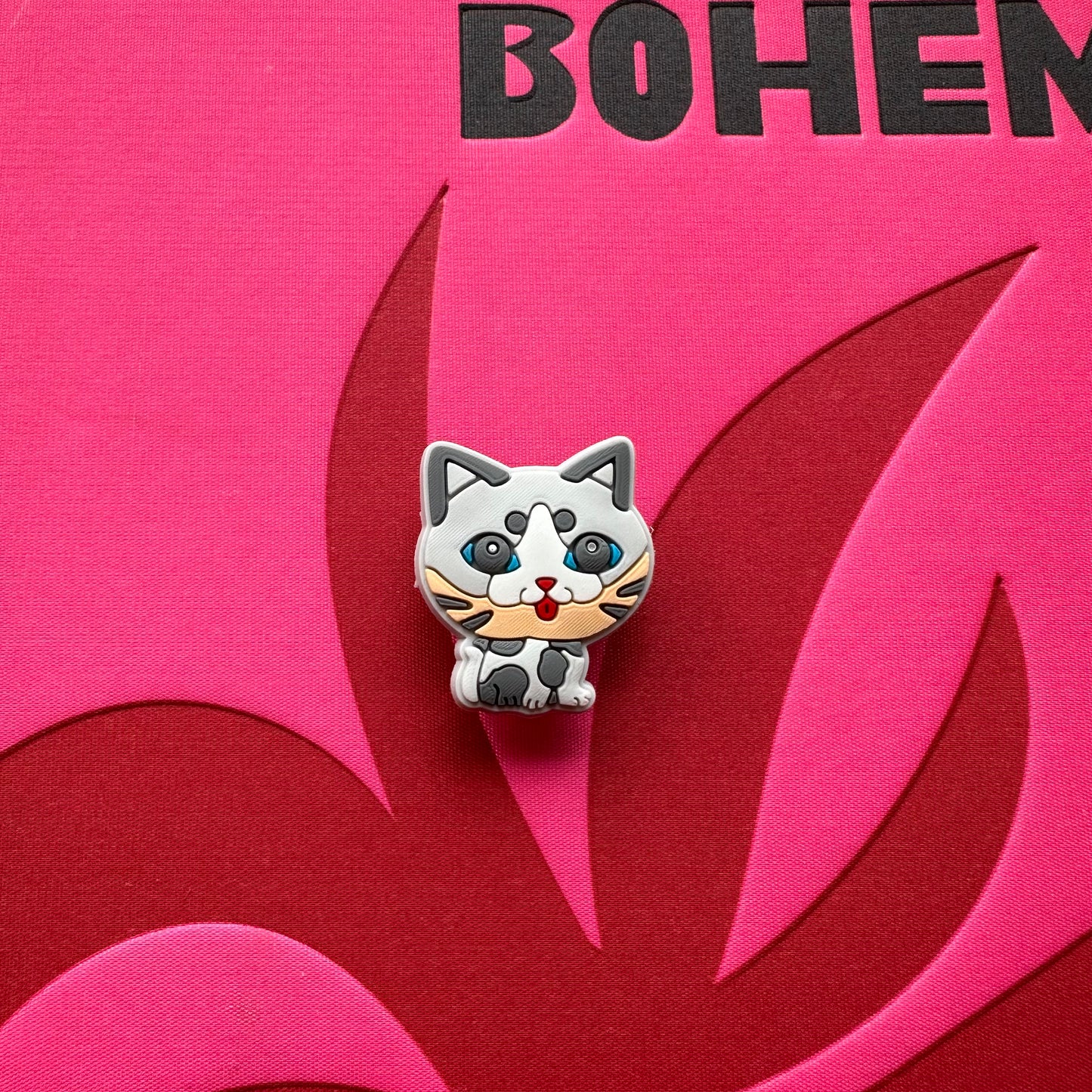 Grey Cat Croc Charm