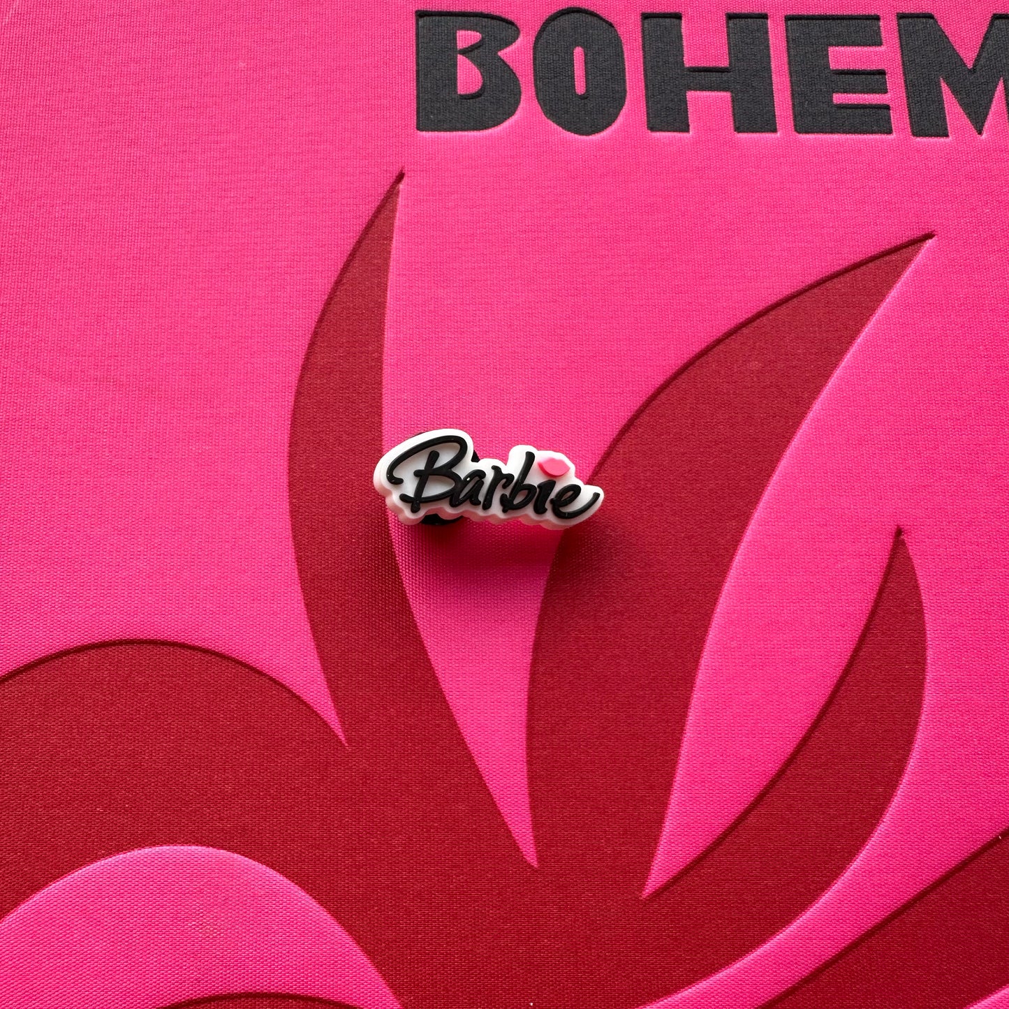 Black Barbie Logo Croc Charm