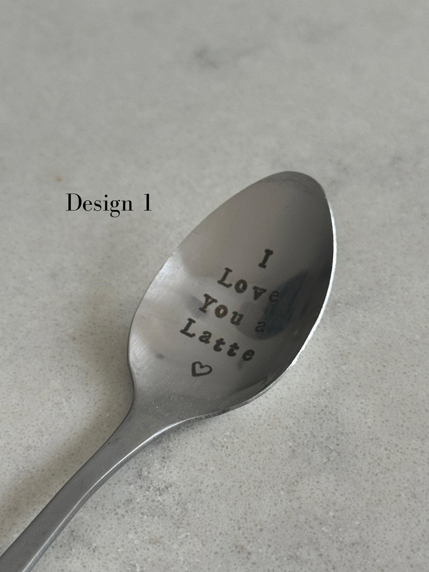 Personalised Engraved Spoon, Coffee Latte Spoon, Stamped Spoon, Personalised Gifts, Stainless steel spoon, Perfect Gift for her/him