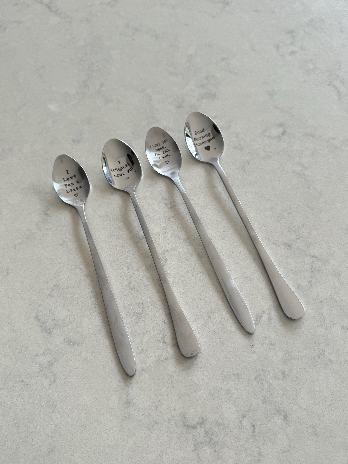 Personalised Engraved Spoon, Coffee Latte Spoon, Stamped Spoon, Personalised Gifts, Stainless steel spoon, Perfect Gift for her/him