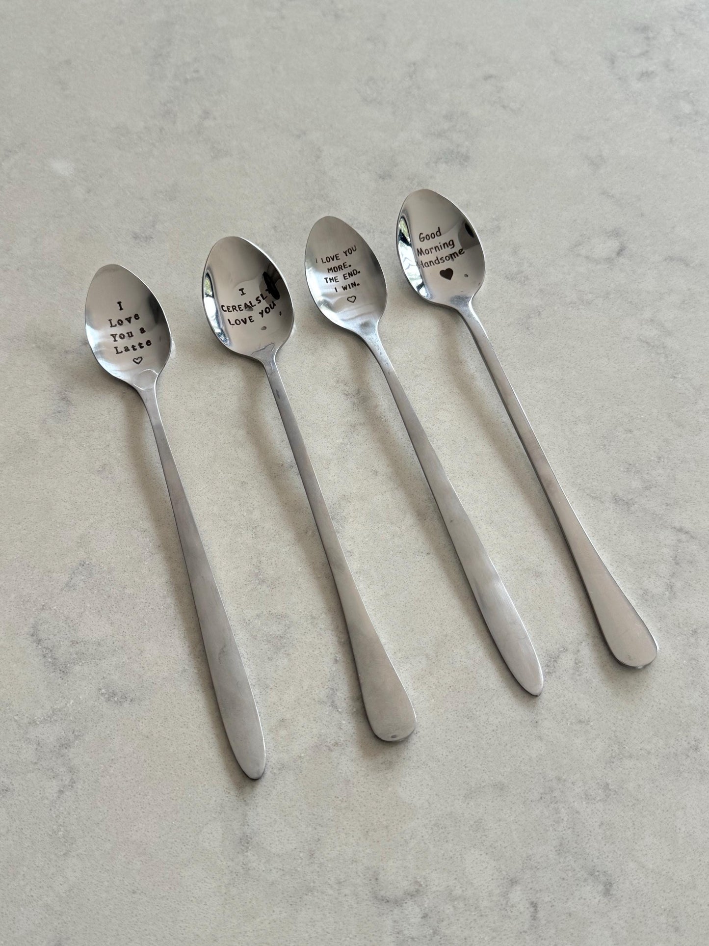 Personalised Engraved Spoon, Coffee Latte Spoon, Stamped Spoon, Personalised Gifts, Stainless steel spoon, Perfect Gift for her/him