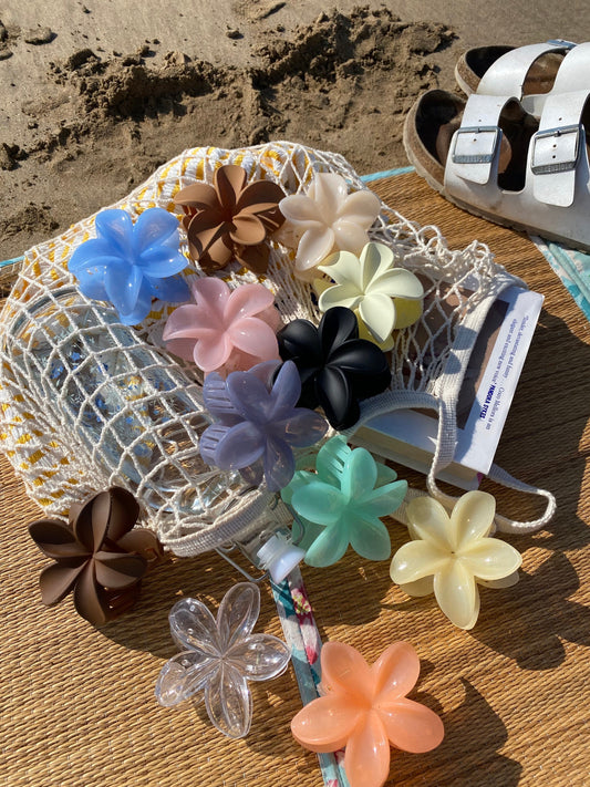 Hibiscus Claw Hair Clips Matte colours