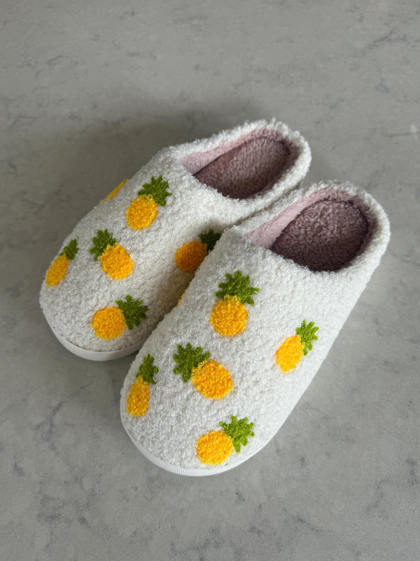 Pineapple Fruit Plush Lounge Slippers