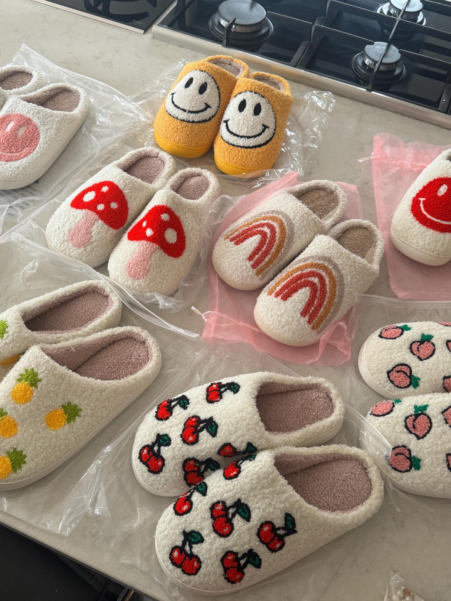 Pineapple Fruit Plush Lounge Slippers