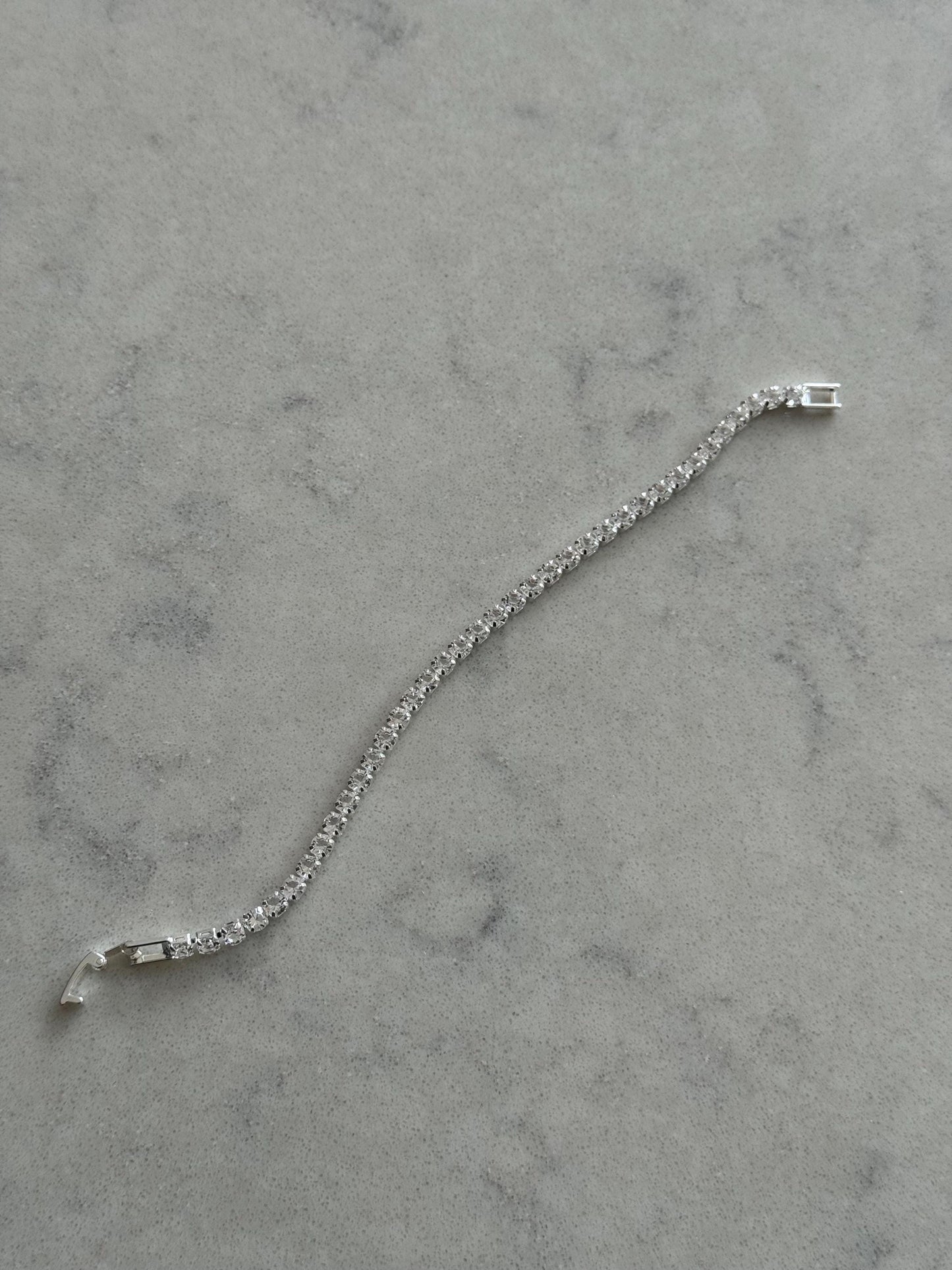 Simple Silver Tennis Bracelet