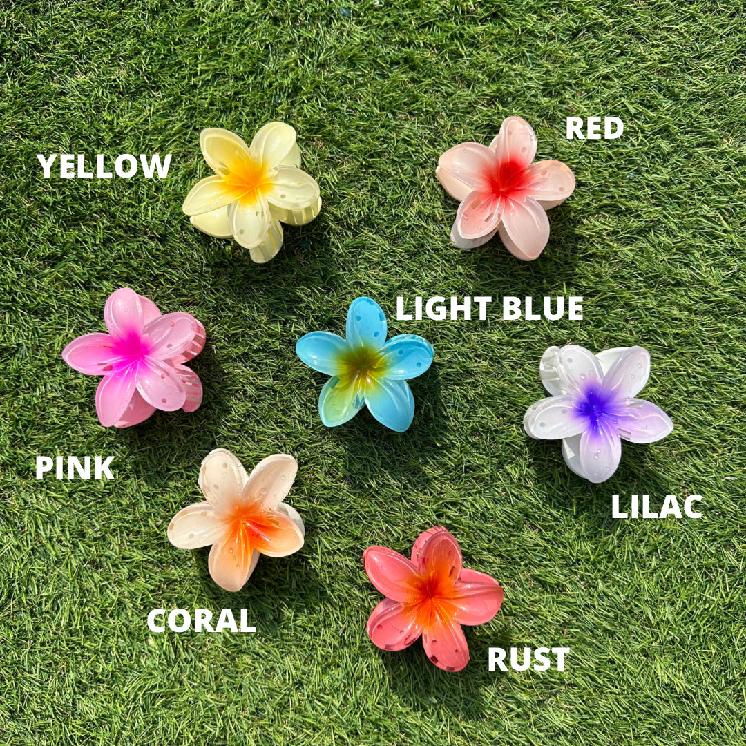 Hibiscus Claw Hair Clips