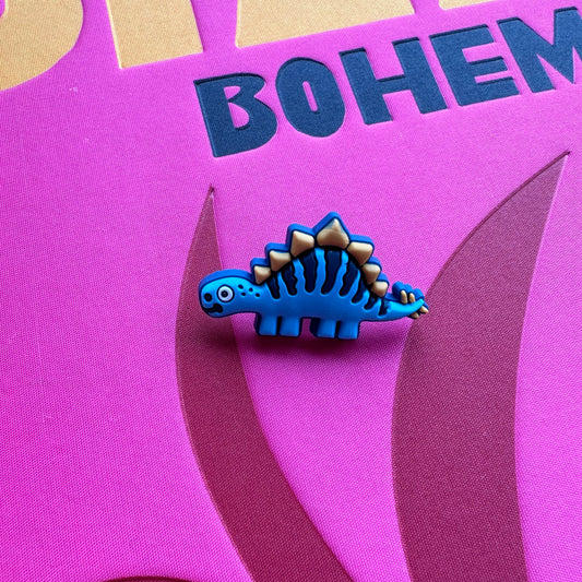 Blue Dimetrodon Dinosaur Croc Charm