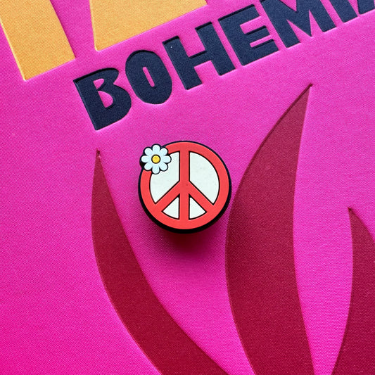Peace Symbol With Daisy Croc Charm