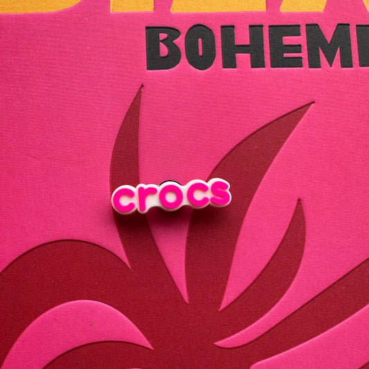 Pink Crocs Logo Croc Charm