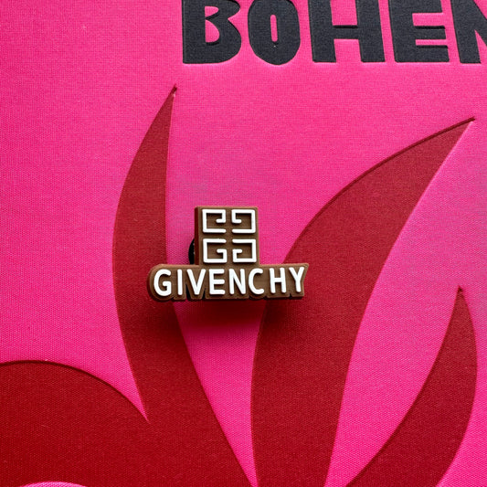 Brown Givenchy Logo Croc Charm