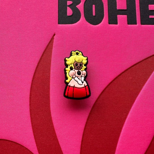 Black Princess Peach Croc Charm