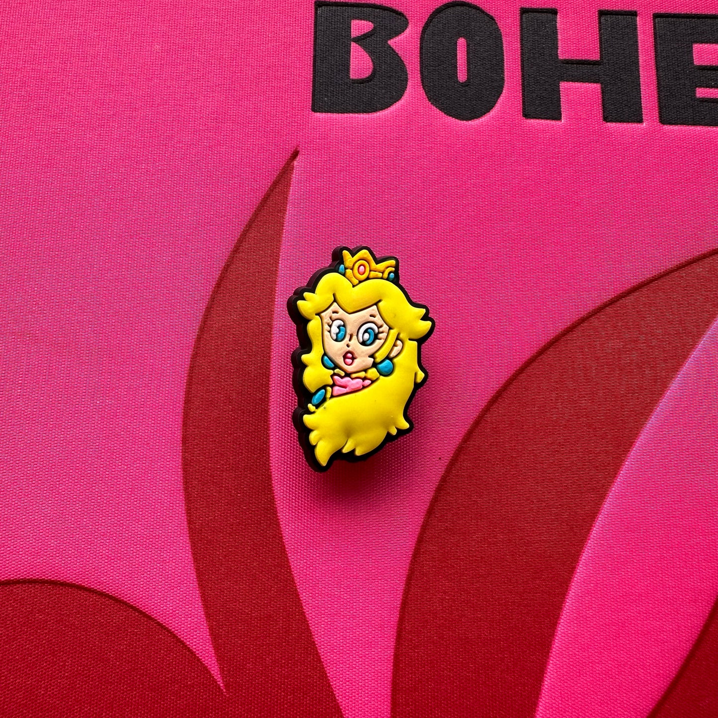 Princess Peach Croc Charm