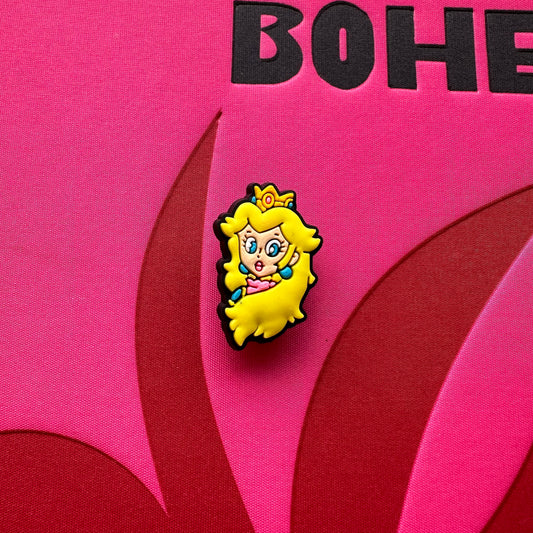 Princess Peach Croc Charm