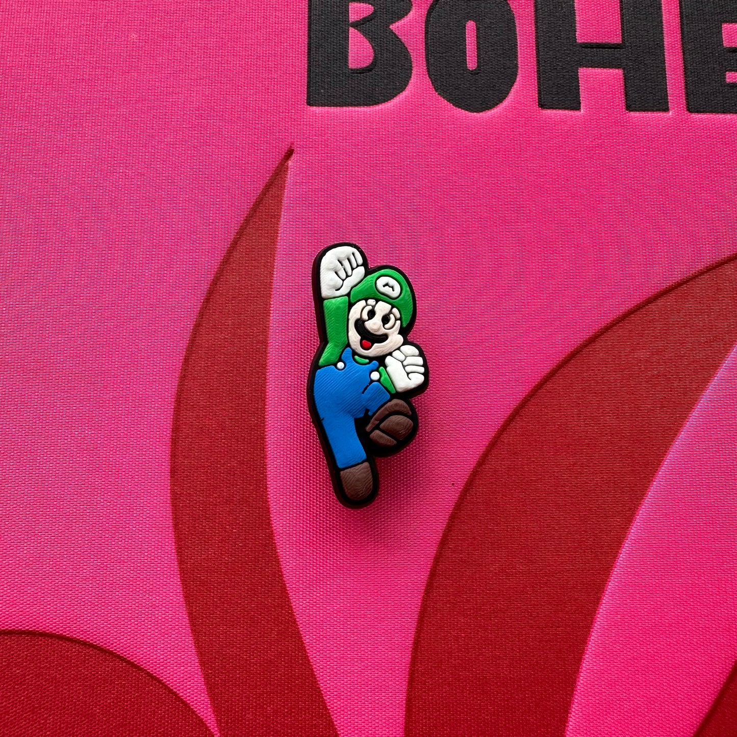 Luigi Jumping Super Mario Croc Charm