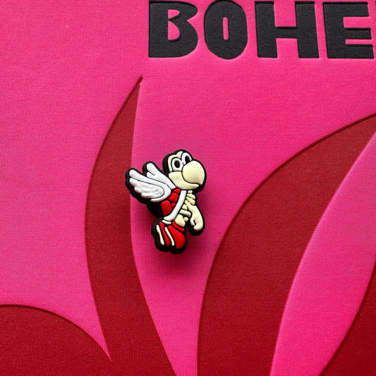Red Koopa Super Mario Croc Charm