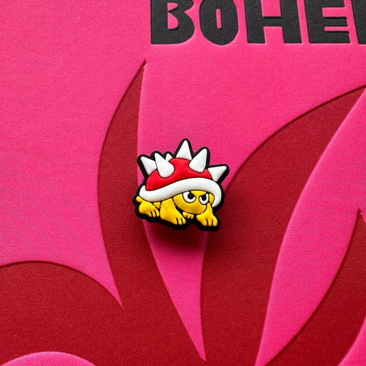 Red Spiny Super Mario Croc Charm