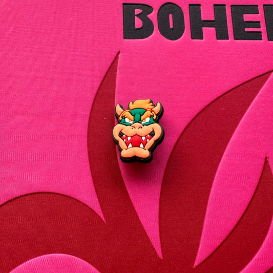 Bowser Face Super Mario Croc Charm