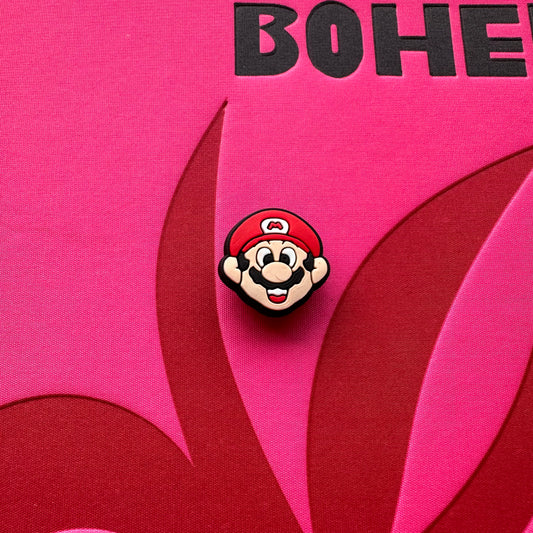 Super Mario Small Mario Face Croc Charm