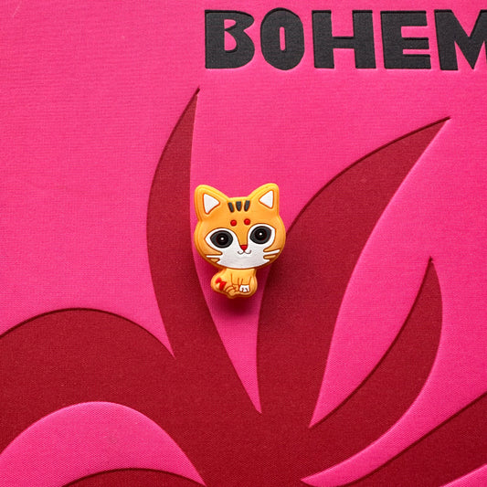 Light Orange Cat Croc Charm