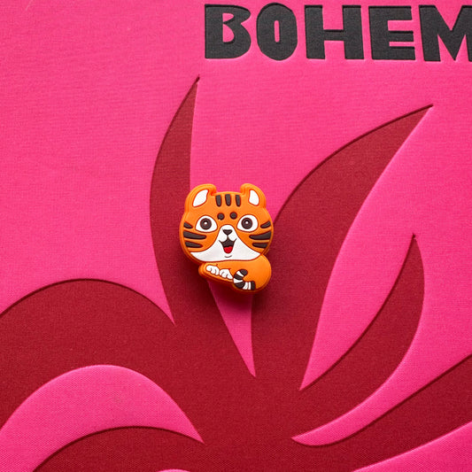 Orange Cat Croc Charm