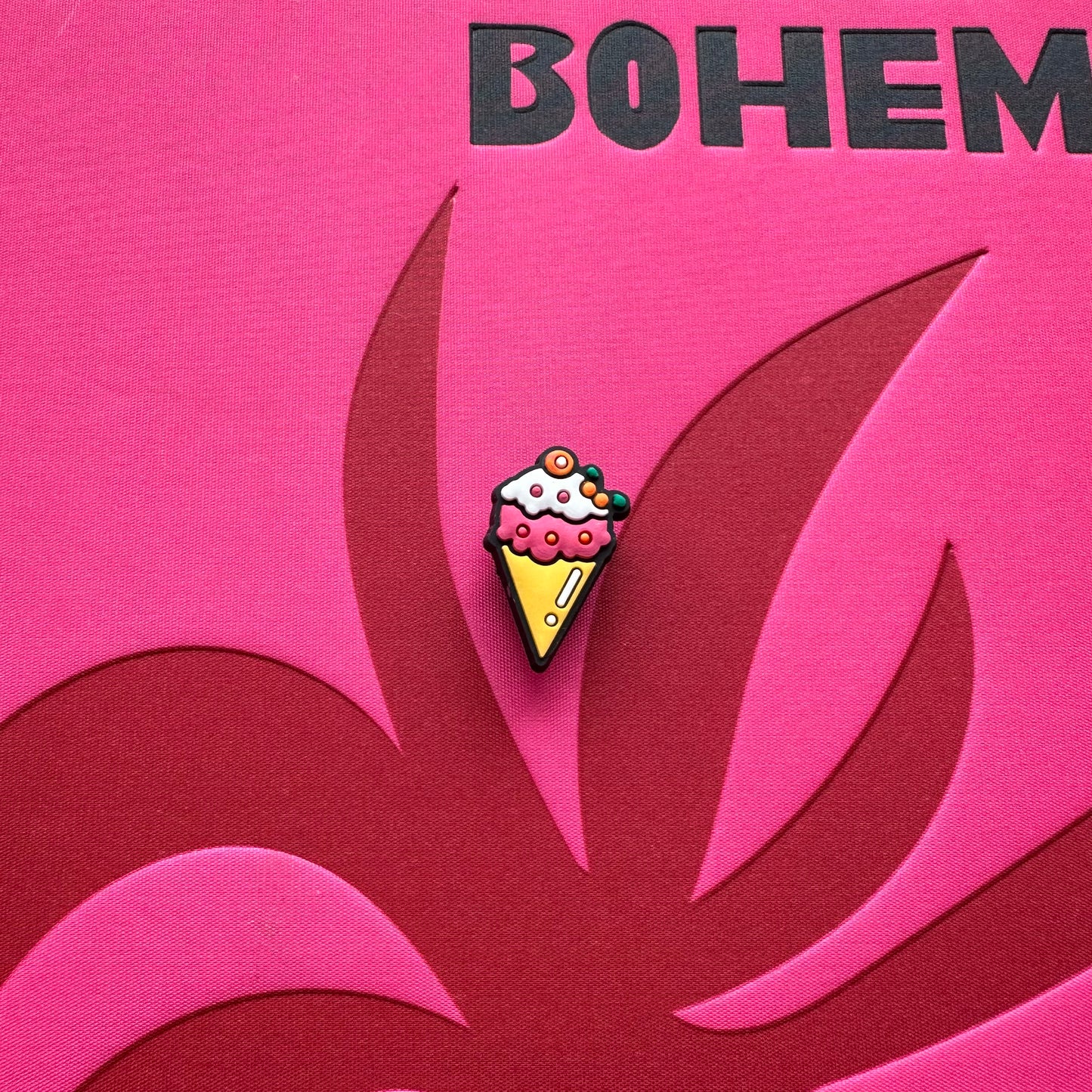 Strawberry & Vanilla Ice Cream Croc Charm