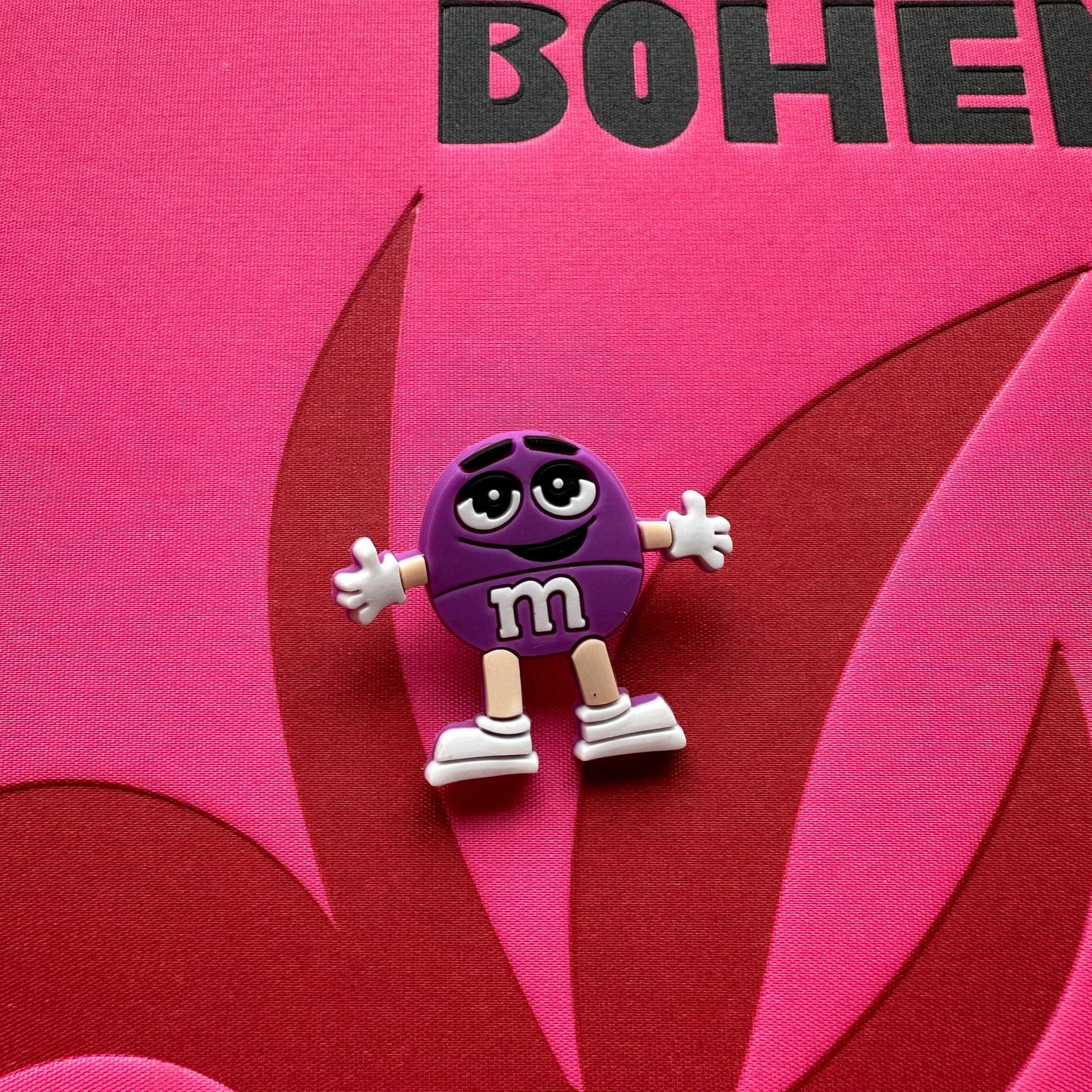 Purple M&M Character Croc Charm