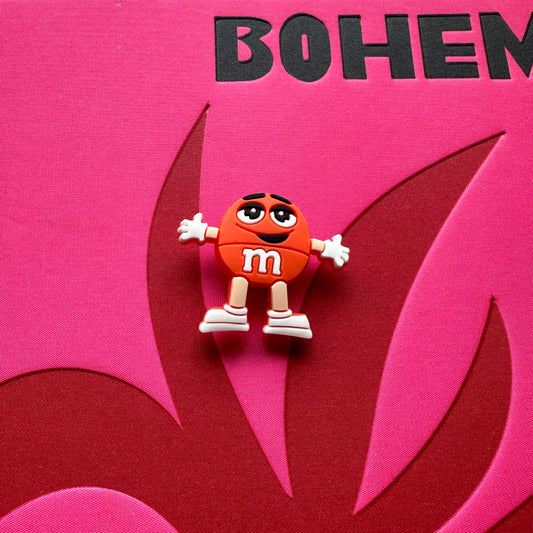 Orange M&M Character Croc Charm