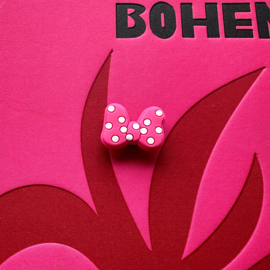 Pink Minnie Mouse Bow Croc Charm