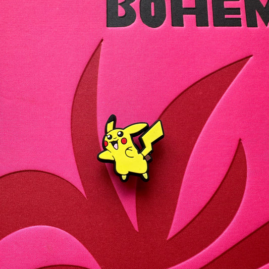 Pikachu Running Black And Yellow Croc Charm