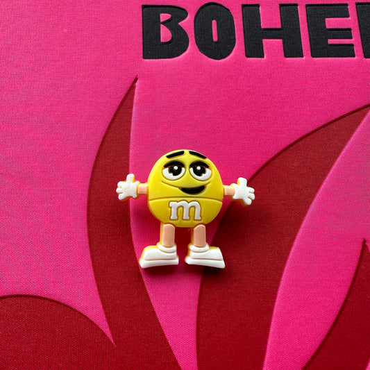 Yellow M&M Character Croc Charm