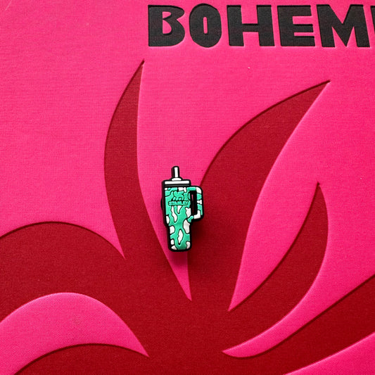 Green Cowprint Stanley Cup Croc Charm