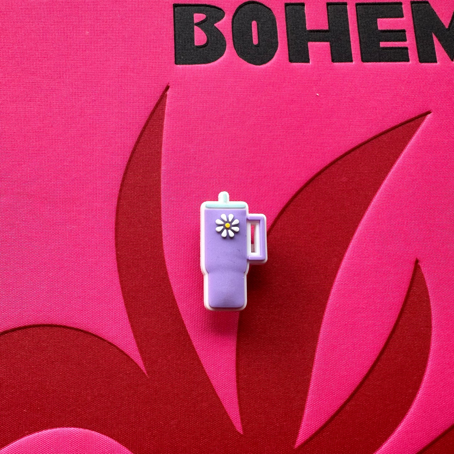 Purple Daisy Stanley Cup Croc Charm