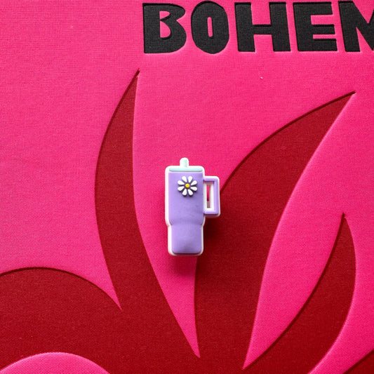 Purple Daisy Stanley Cup Croc Charm