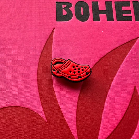 Red Croc Croc Charm