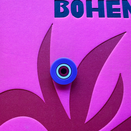 Purple Evil Eye Croc Charm