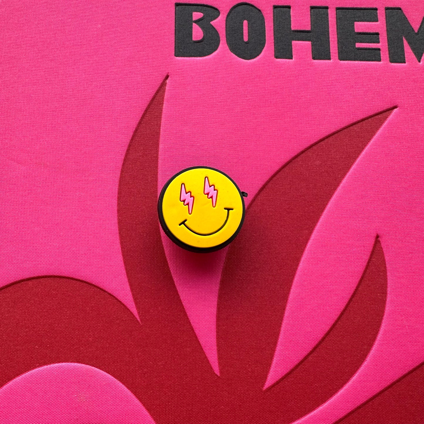 Lightning Eyes Smiley Croc Charm