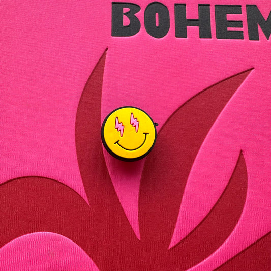Lightning Eyes Smiley Croc Charm