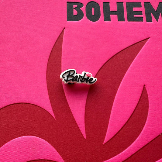 Black Barbie Logo Croc Charm