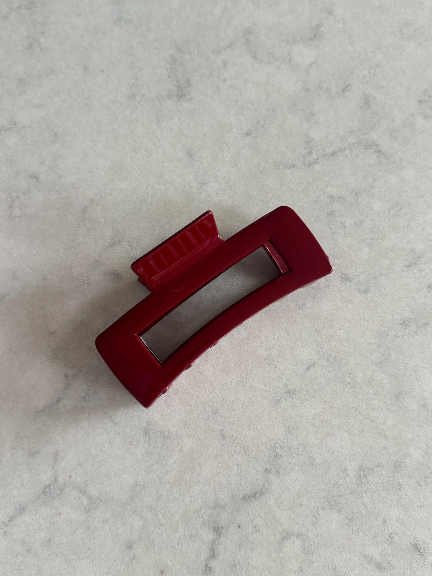 Burgundy Claw Hair Clips