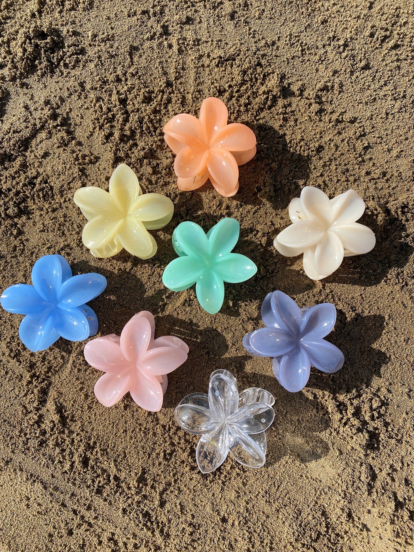 Hibiscus Claw Hair Clips Matte colours
