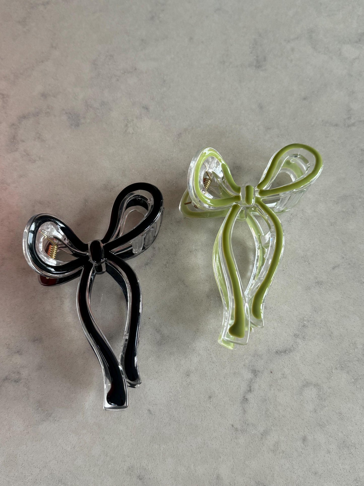 Plastic Bow Claw Hair Clips