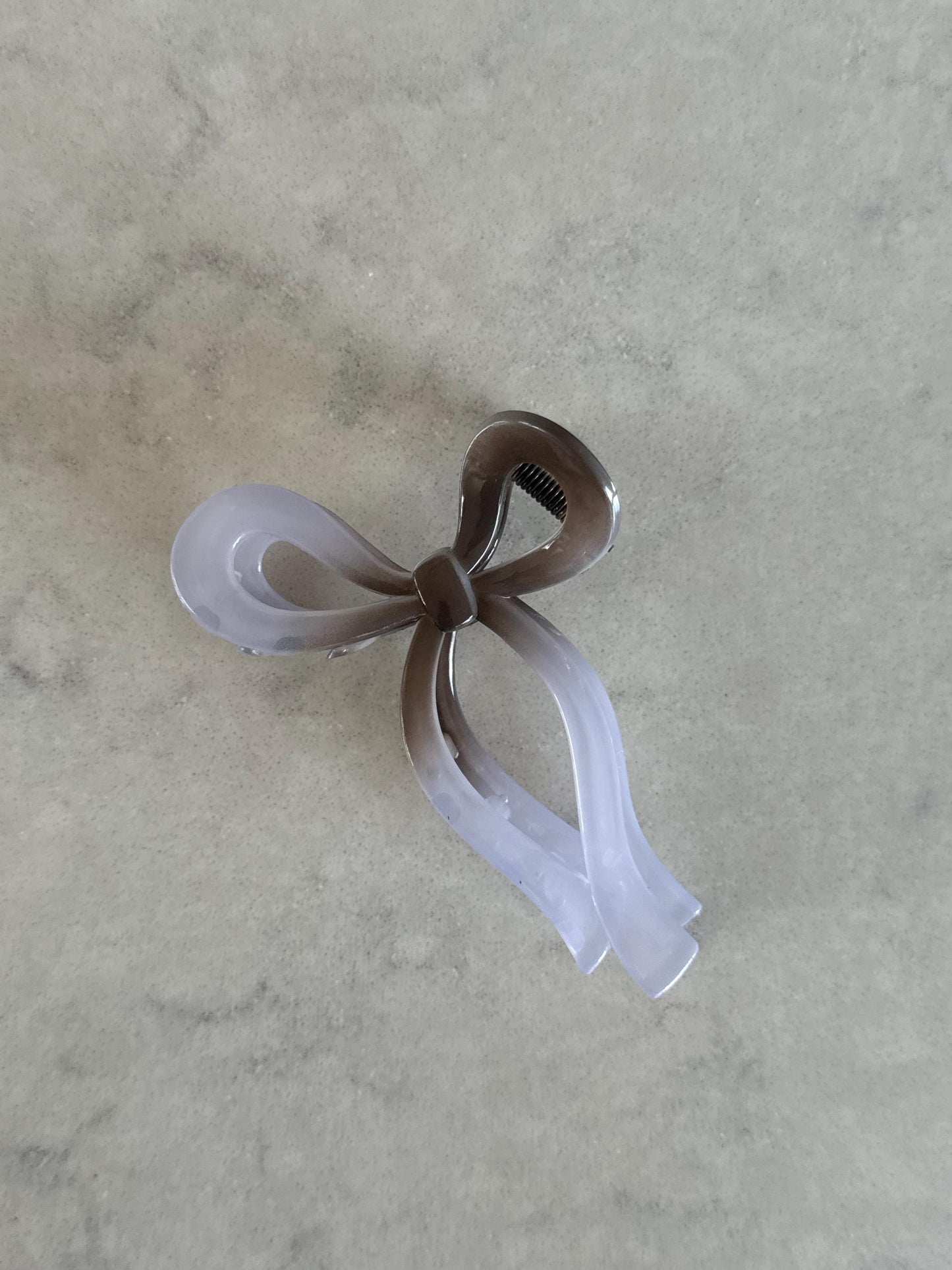 Lilac and black Ombré Plastic Bow Claw Hair Claw Clip