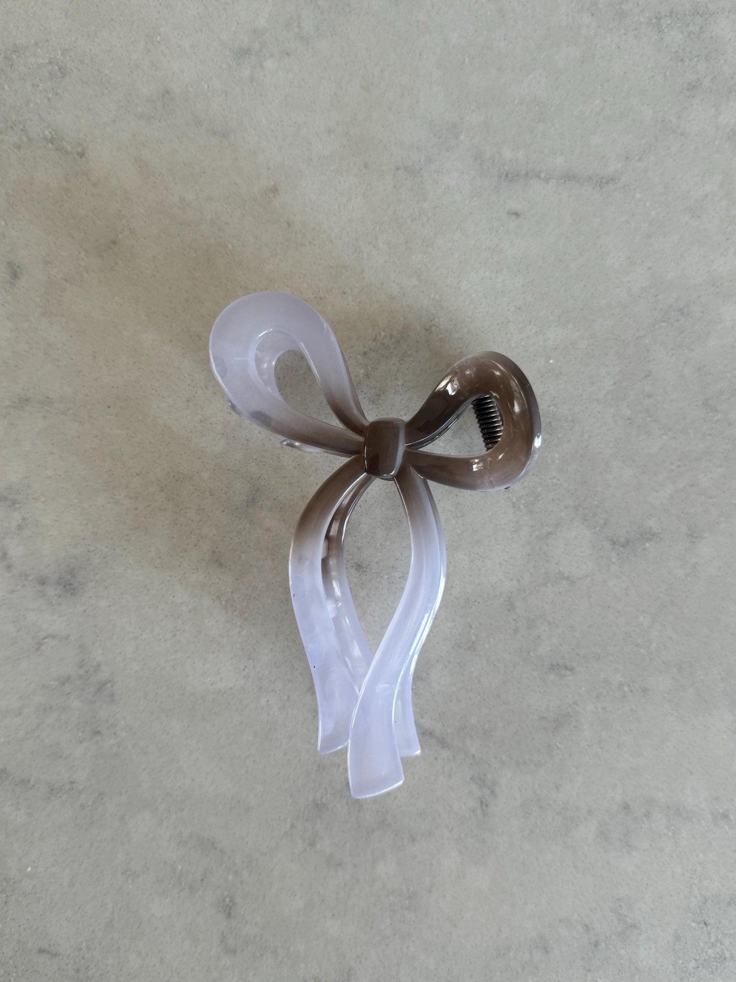 Lilac and black Ombré Plastic Bow Claw Hair Claw Clip