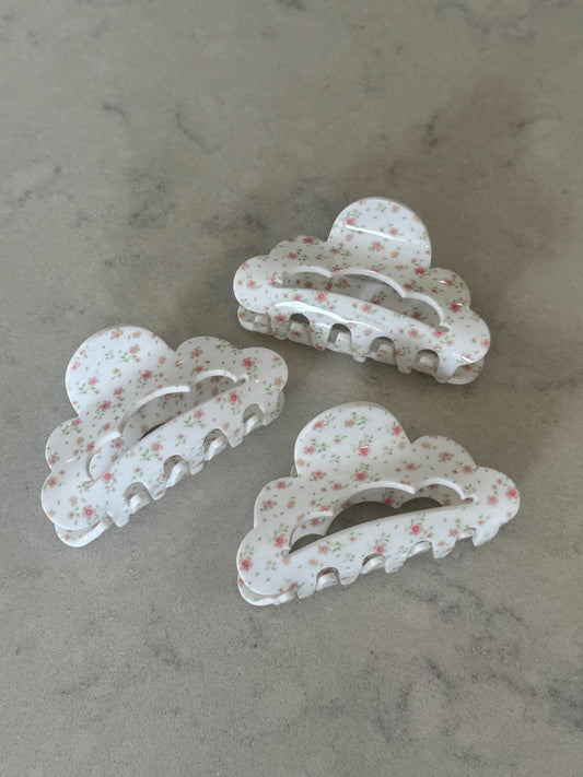 Floral Cloud Claw Hair Clips